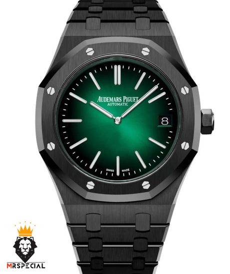 ساعت اودمار پیگه مردانه کوارتز مشکی با صفحه سبز AUDEMARS PIGUET ROYAL 01637