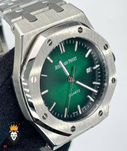 ساعت اودمار پیگه مردانه استیل صفحه سبز AUDEMARS PIGUET ROYAL 01636