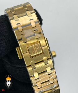 ساعت اودمار پیگه مردانه طلایی صفحه مشکی AUDEMARS PIGUET ROYAL 01634