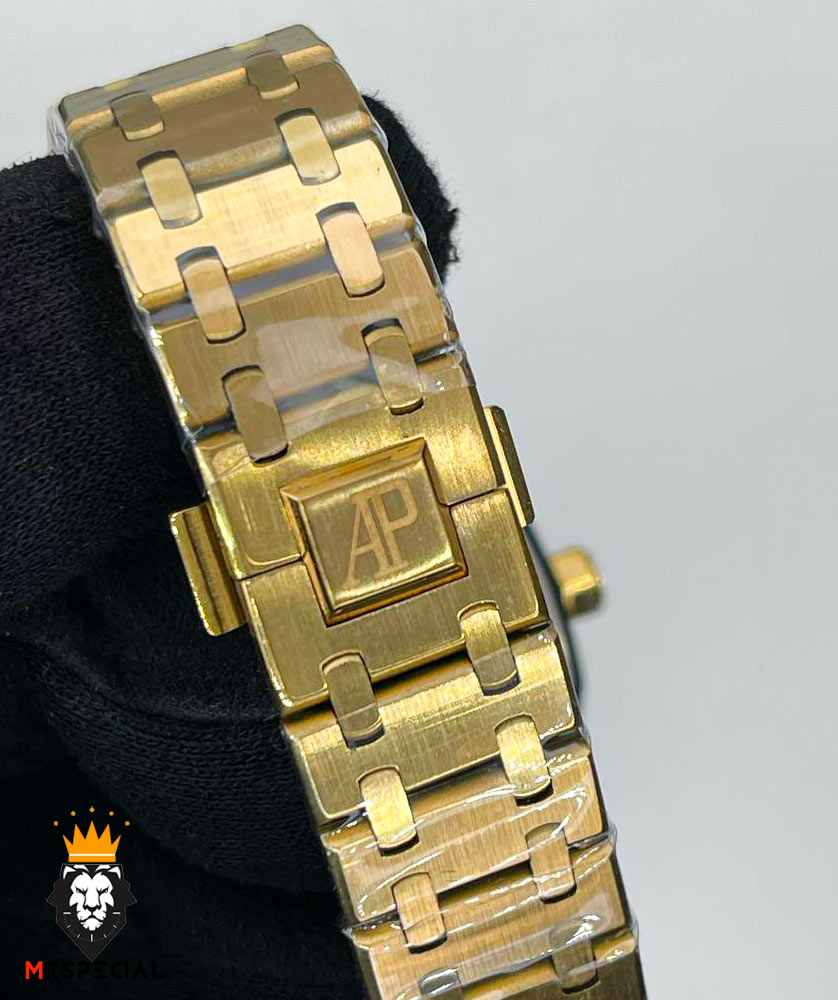 ساعت اودمار پیگه مردانه طلایی صفحه مشکی AUDEMARS PIGUET ROYAL 01634