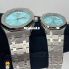 ساعت ست مردانه و زنانه اودمار پیگه استیل صفحه تیفانی AUDEMARS PIGUET ROYAL 020389 - تصویر 3