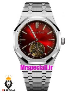 ساعت اودمار پیگه مردانه رویال اوک اتوماتیک صفحه قرمز AUDEMARS PIGUET ROYAL Oak 021551