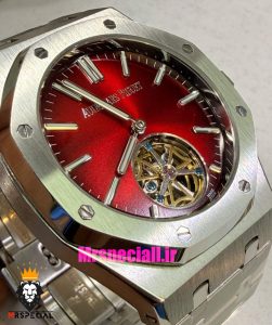 ساعت اودمار پیگه مردانه رویال اوک اتوماتیک صفحه قرمز AUDEMARS PIGUET ROYAL Oak 021551