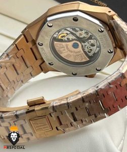 ساعت مردانه اودمار پیگه اتوماتیک رزگلد صفحه اسکلتون AUDEMARS PIGUET ROYAL 01147
