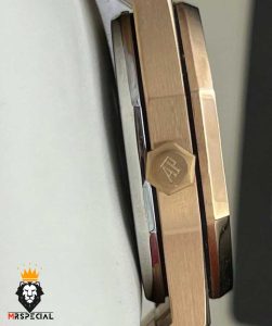 ساعت اودمار پیگه مردانه رزگلد صفحه سفید AUDEMARS PIGUET ROYAL 01556