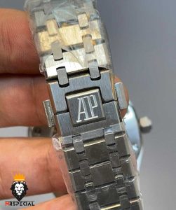ساعت مردانه اودمار پیگه اتوماتیک استیل صفحه اسکلتون سبز AUDEMARS PIGUET ROYAL 01028
