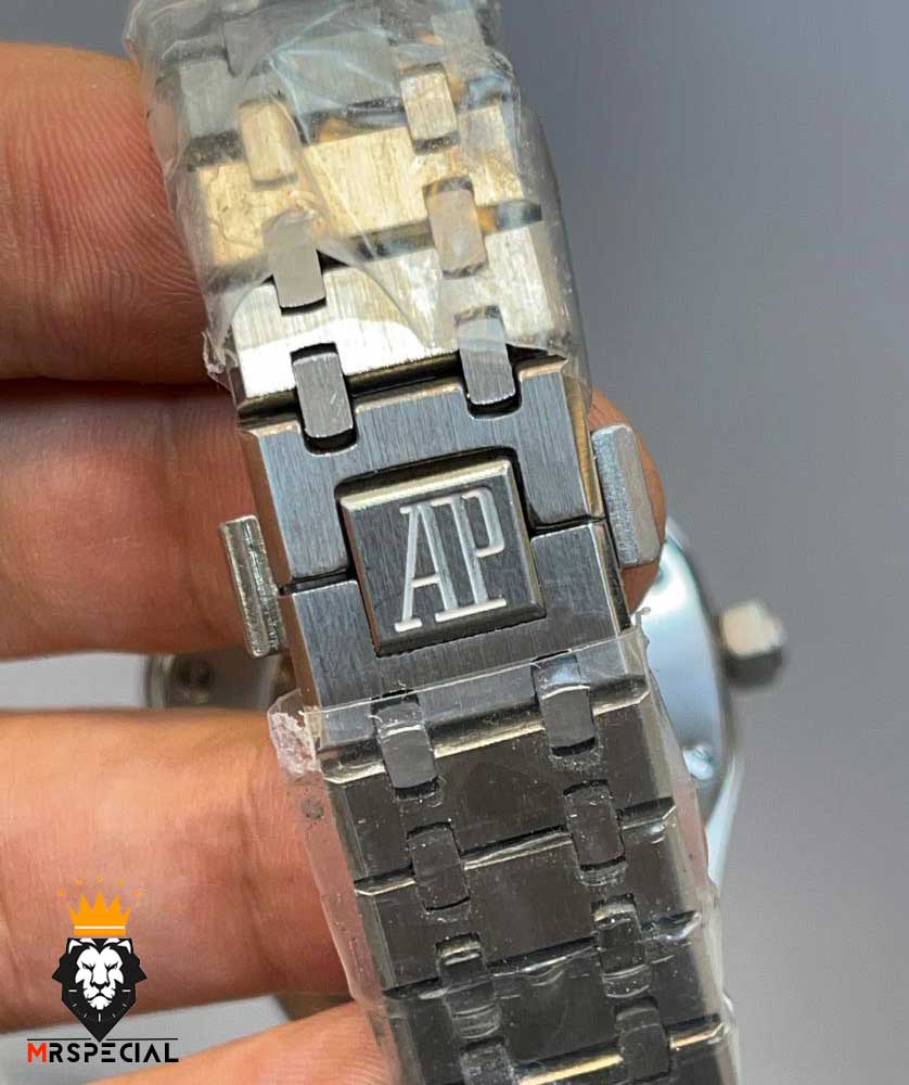 ساعت مردانه اودمار پیگه اتوماتیک استیل صفحه اسکلتون سبز AUDEMARS PIGUET ROYAL 01028