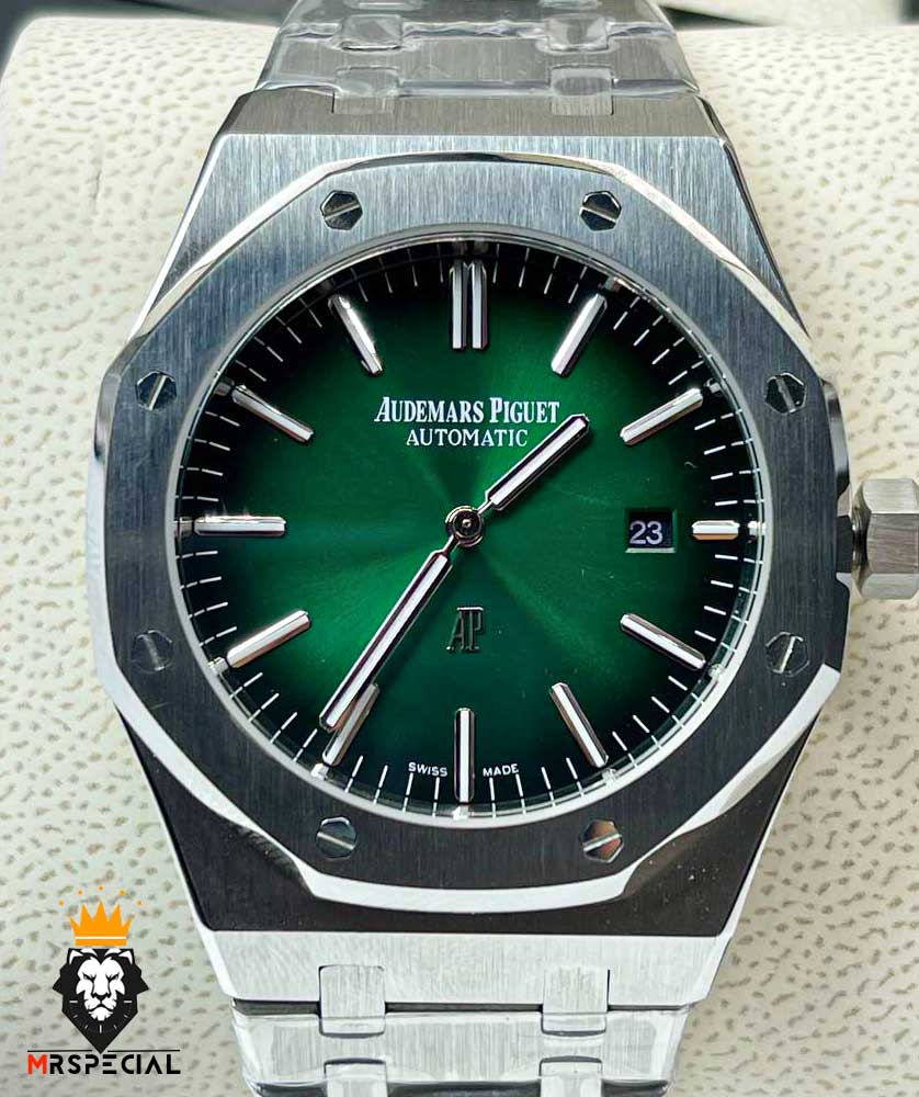ساعت اودمار پیگه مردانه اتوماتیک استیل صفحه سبز AUDEMARS PIGUET ROYAL 0957