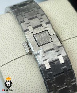ساعت مچی مردانه اودمار پیگه اتوماتیک استیل صفحه طوسی AUDEMARS PIGUET ROYAL 0956