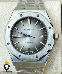 ساعت مچی مردانه اودمار پیگه اتوماتیک استیل صفحه طوسی AUDEMARS PIGUET ROYAL 0956