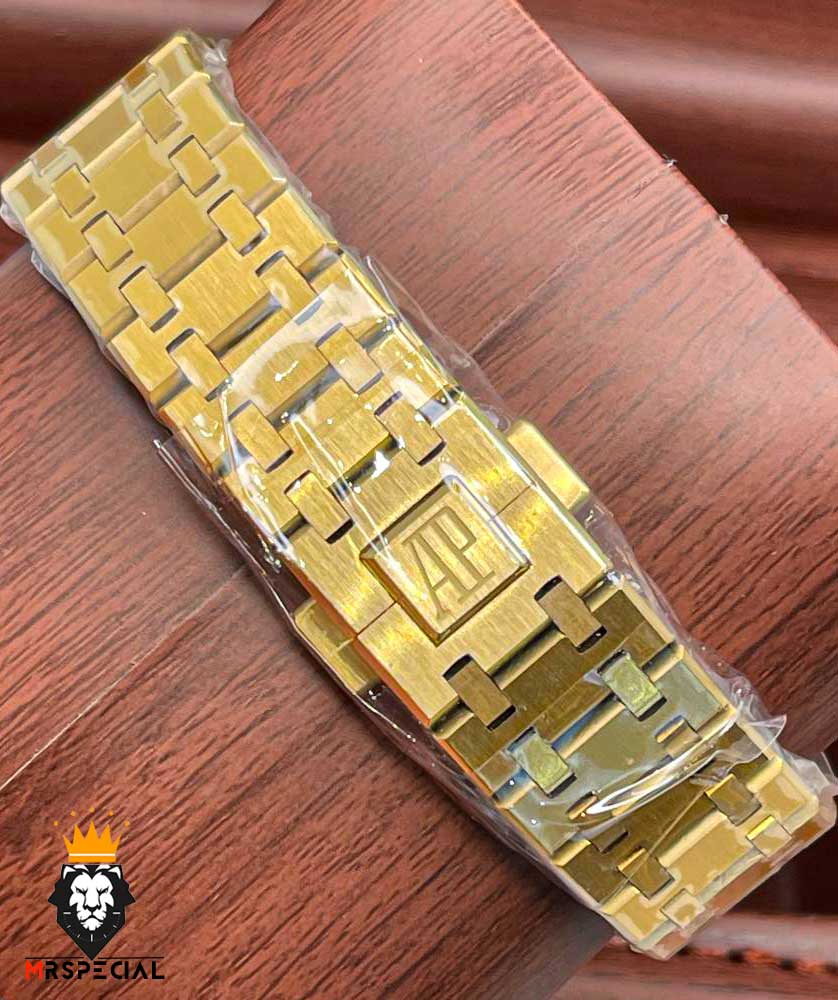 ساعت مردانه اودمار پیگه کرنوگراف طلایی صفحه ابی AUDEMARS PIGUET ROYAL 4414
