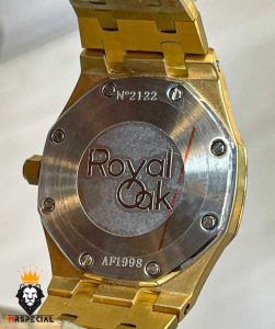 ساعت ست اودمار پیگه مردانه و زنانه طلایی صفحه ابی 2215 AUDEMARS PIGUET ROYAL