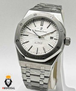 ساعت ست اودمار پیگه مردانه و زنانه استیل صفحه سفید Audemars Piguet Royal 01575