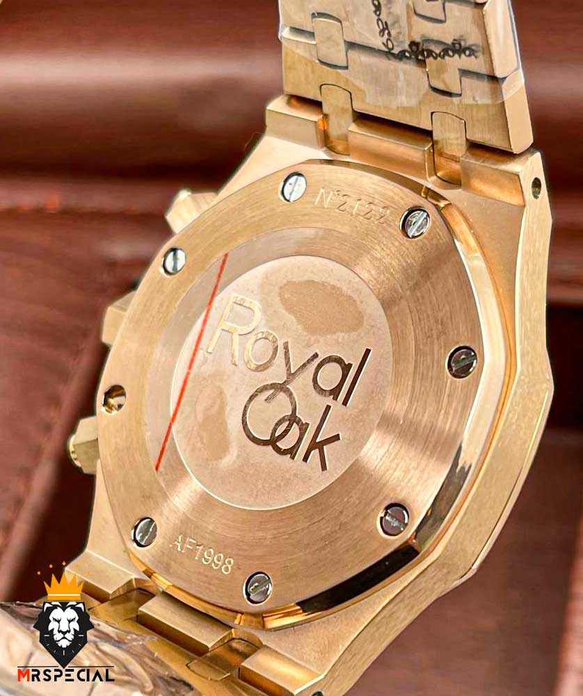 ساعت مردانه اودمار پیگه کرنوگراف رزگلد صفحه سفید AUDEMARS PIGUET ROYAL 01146