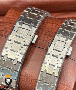 ساعت ست اودمار پیگه مردانه و زنانه استیل صفحه سفید Audemars Piguet Royal 01575
