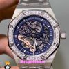 ساعت اودمار پیگه مردانه رویال اوک اتوماتیک قاب نگین صفحه اسکلتون ابی AUDEMARS PIGUET ROYAL Oak 021129