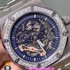 ساعت اودمار پیگه مردانه رویال اوک اتوماتیک قاب نگین صفحه اسکلتون ابی AUDEMARS PIGUET ROYAL Oak 021129