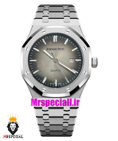 ساعت اودمار پیگه مردانه استیل صفحه طوسی AUDEMARS PIGUET ROYAL 01635