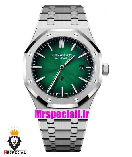 ساعت اودمار پیگه مردانه اتوماتیک استیل صفحه سبز AUDEMARS PIGUET ROYAL 0957
