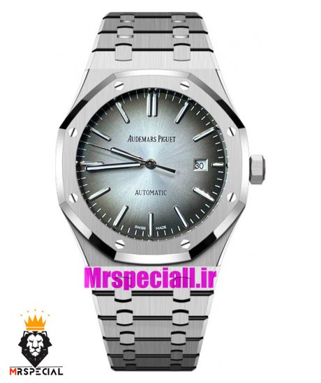 ساعت مچی مردانه اودمار پیگه اتوماتیک استیل صفحه طوسی AUDEMARS PIGUET ROYAL 0956