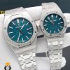 ساعت ست اودمار پیگه مردانه و زنانه باتری استیل صفحه کله غازی Audemars Piguet Royal 01572 - تصویر 2