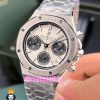 ساعت زنانه اودمار پیگه کرنوگراف بند استیل صفحه سفید AUDEMARS PIGUET ROYAL 021065