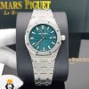 ساعت اودمار پیگه زنانه استیل صفحه سبز کله غازی Audemars Piguet Royal 01570 - تصویر 2