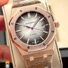 ساعت مچی مردانه اودمار پیگه اتوماتیک رزگلد صفحه طوسی AUDEMARS PIGUET ROYAL 0961 - تصویر 2