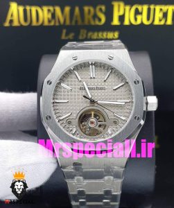 ساعت اودمار پیگه مردانه رویال اوک اتوماتیک صفحه طوسی AUDEMARS PIGUET ROYAL Oak 020746