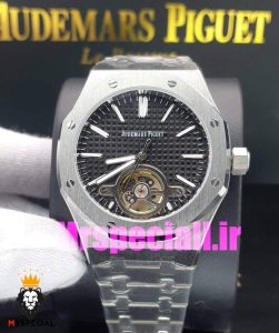 ساعت اودمار پیگه مردانه رویال اوک اتوماتیک صفحه مشکی AUDEMARS PIGUET ROYAL Oak 020745 