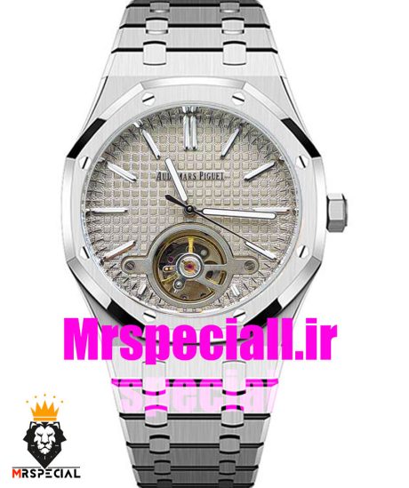 ساعت اودمار پیگه مردانه رویال اوک اتوماتیک صفحه طوسی AUDEMARS PIGUET ROYAL Oak 020746