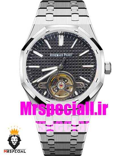 ساعت اودمار پیگه مردانه رویال اوک اتوماتیک صفحه مشکی AUDEMARS PIGUET ROYAL Oak 020745