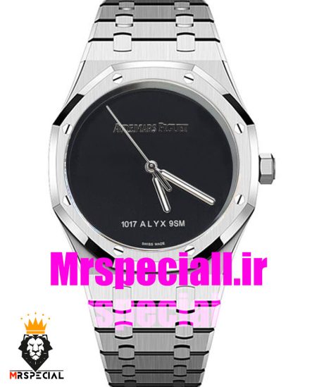 ساعت اودمار پیگه مردانه رویال اوک اتوماتیک صفحه مشکی مهندسی AUDEMARS PIGUET ROYAL Oak 020750