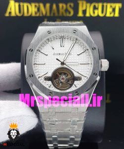 ساعت اودمار پیگه مردانه رویال اوک اتوماتیک صفحه سفید AUDEMARS PIGUET ROYAL Oak 020748 