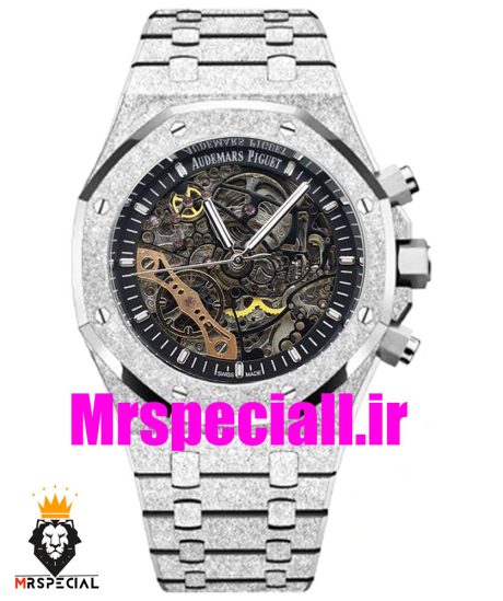 ساعت اودمار پیگه مردانه رویال اوک شاین دار اتوماتیک صفحه اسکلتون AUDEMARS PIGUET ROYAL Oak 020749