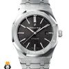 ساعت مردانه اودمار پیگه کوارتز استیل صفحه مشکی AUDEMARS PIGUET ROYAL 0852
