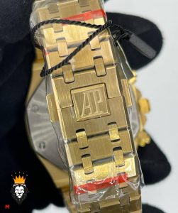 ساعت مردانه اودمار پیگه کرنوگراف طلایی صفحه مشکی AUDEMARS PIGUET ROYAL 01639