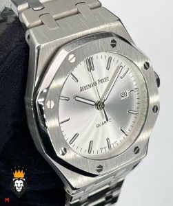ساعت اودمار پیگه مردانه استیل صفحه سفید AUDEMARS PIGUET ROYAL 01633