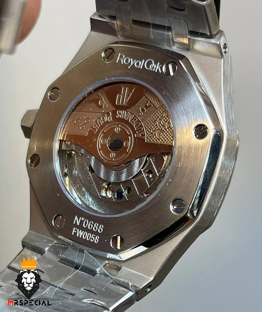 ساعت اودمار پیگه مردانه رویال اوک اتوماتیک صفحه سفید AUDEMARS PIGUET ROYAL Oak 02082
