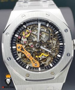 ساعت اودمار پیگه مردانه اتوماتیک ای پی رویال اوک اسکلتون AUDEMARS PIGUET ROYAL 01566