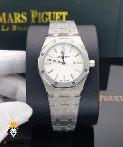 ساعت ست اودمار پیگه مردانه و زنانه استیل صفحه سفید Audemars Piguet Royal 01575