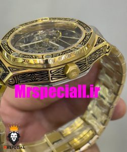 ساعت اودمار پیگه مردانه اتوماتیک ای پی رویال اوک طلایی حکاکی AUDEMARS PIGUET ROYAL Oak 020692