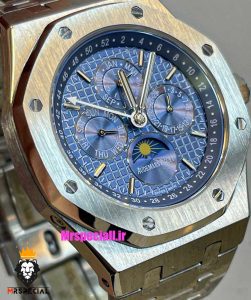 ساعت اودمار پیگه مردانه رویال اوک اتوماتیک صفحه ابی AUDEMARS PIGUET ROYAL Oak 021340 