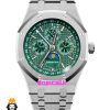 ساعت اودمار پیگه مردانه رویال اوک اتوماتیک صفحه سبز AUDEMARS PIGUET ROYAL Oak 021339