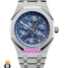 ساعت اودمار پیگه مردانه رویال اوک اتوماتیک صفحه ابی AUDEMARS PIGUET ROYAL Oak 021340