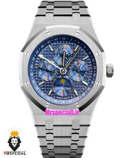 ساعت اودمار پیگه مردانه رویال اوک اتوماتیک صفحه ابی AUDEMARS PIGUET ROYAL Oak 021340