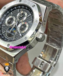 ساعت اودمار پیگه مردانه رویال اوک اتوماتیک صفحه مشکی AUDEMARS PIGUET ROYAL Oak 021338