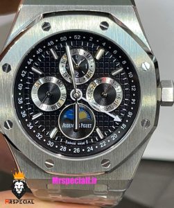 ساعت اودمار پیگه مردانه رویال اوک اتوماتیک صفحه مشکی AUDEMARS PIGUET ROYAL Oak 021338