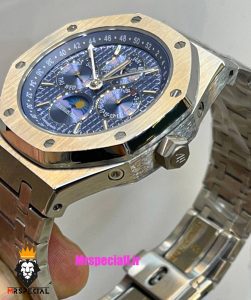 ساعت اودمار پیگه مردانه رویال اوک اتوماتیک صفحه ابی AUDEMARS PIGUET ROYAL Oak 021340 