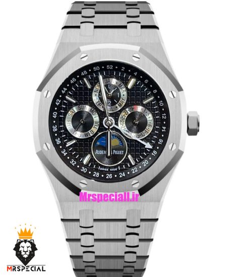 ساعت اودمار پیگه مردانه رویال اوک اتوماتیک صفحه مشکی AUDEMARS PIGUET ROYAL Oak 021338